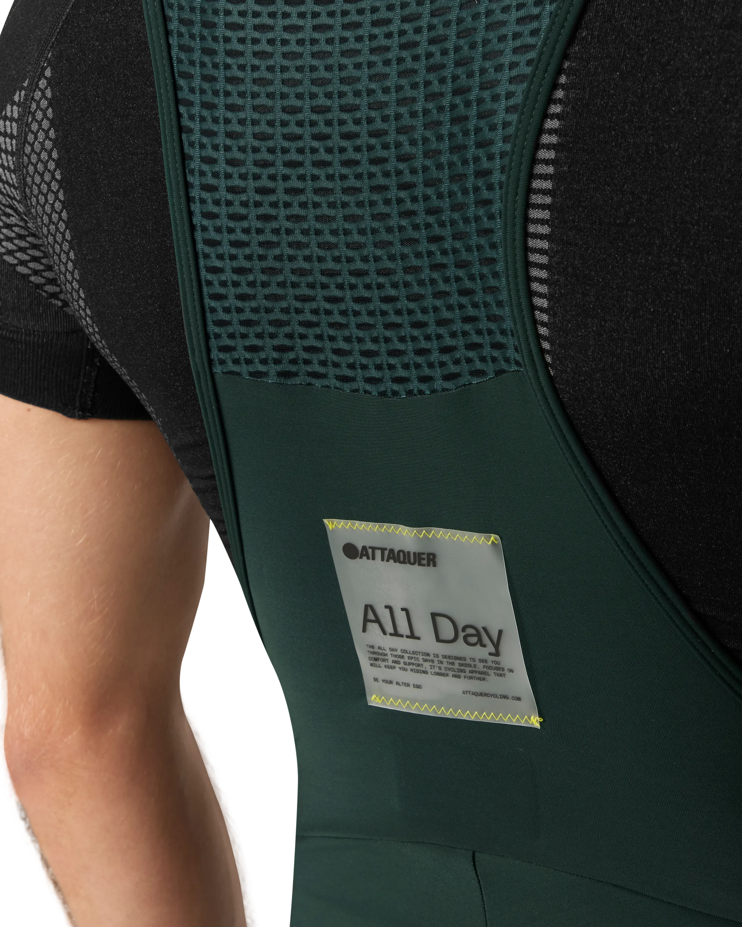 All Day Winter Bib Long Forest Green/White Logo - Image 5