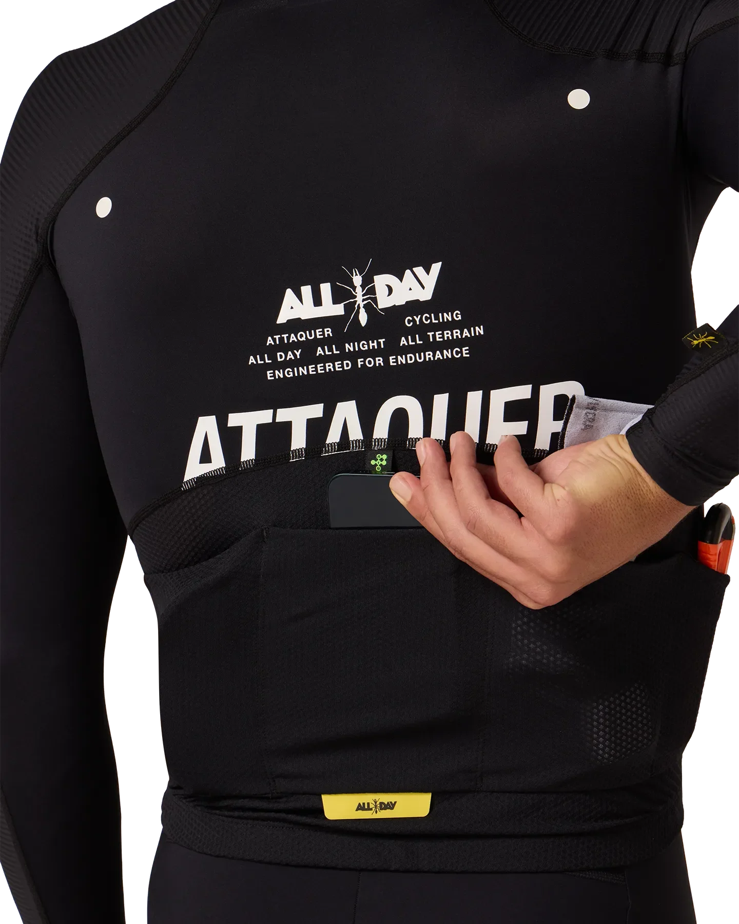 All Day Lightweight Long Sleeved Jersey Black - Image 5