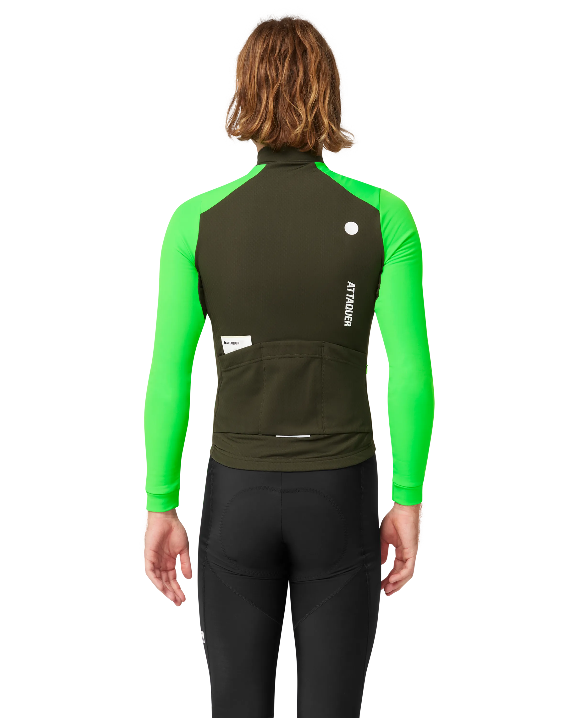 All Day Winter Long Sleeved Jersey Pine/Fluro Green - Image 3