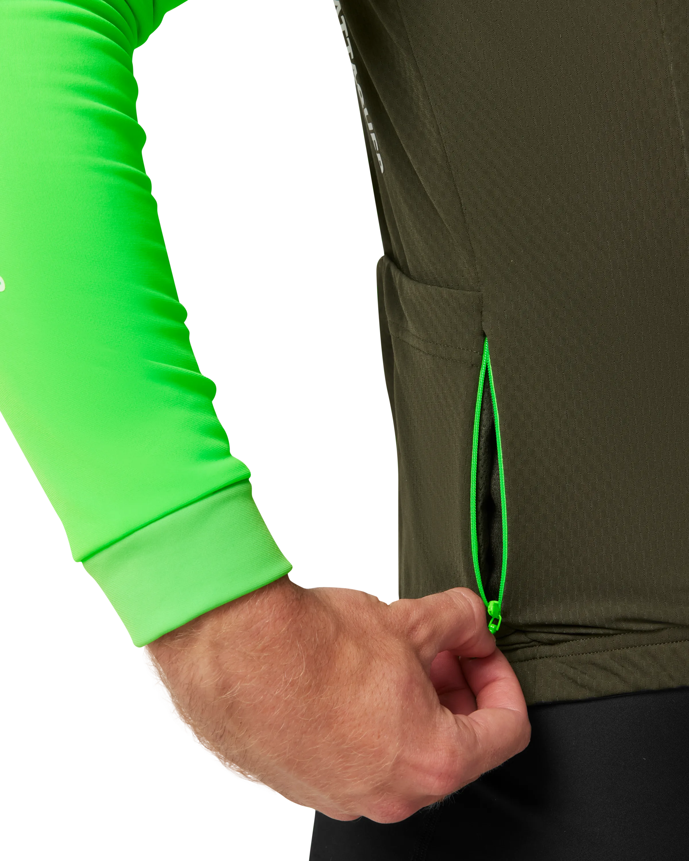 All Day Winter Long Sleeved Jersey Pine/Fluro Green - Image 5