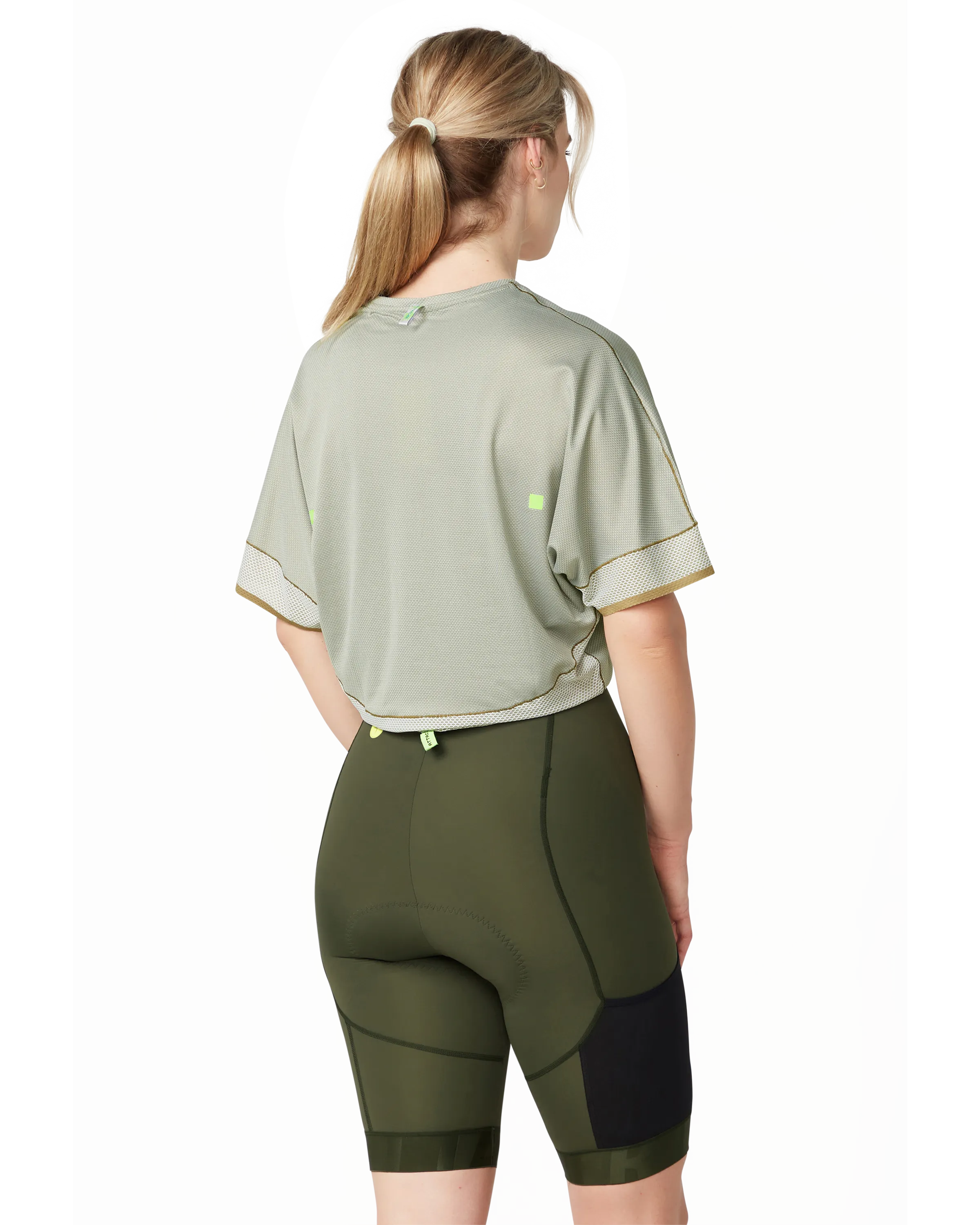 Terra Womens Crop Tech Tee Sand - Image 3