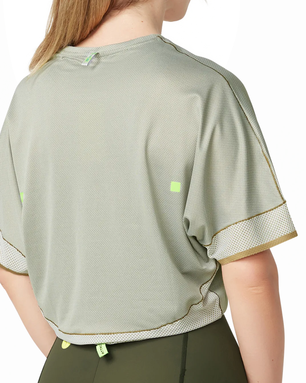 Terra Womens Crop Tech Tee Sand - Image 6