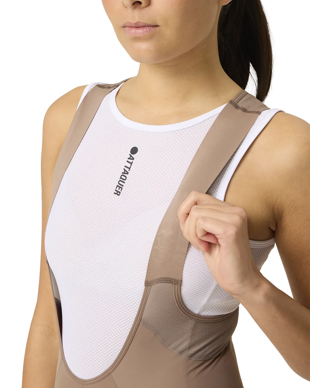 Intra Womens Bib Shorts Taupe - Image 6
