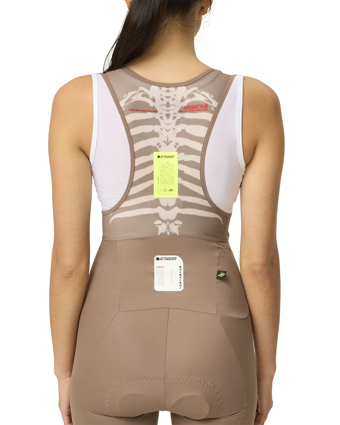 Intra Womens Bib Shorts Taupe - Image 7