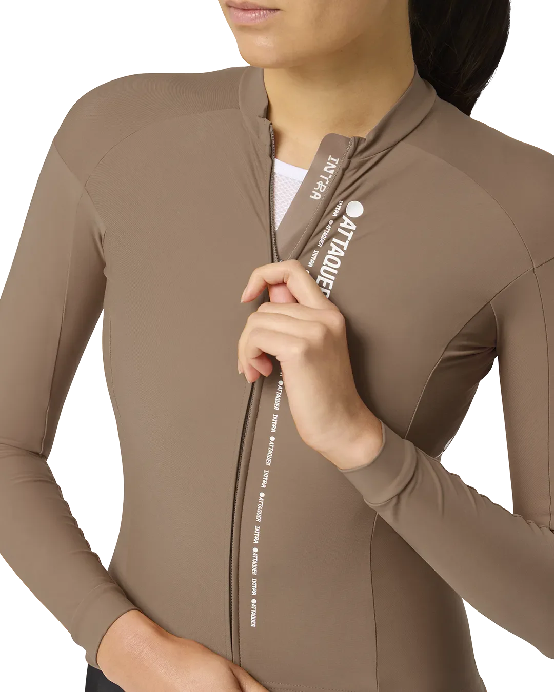 Intra Womens Winter Long Sleeve Jersey Taupe - Image 2