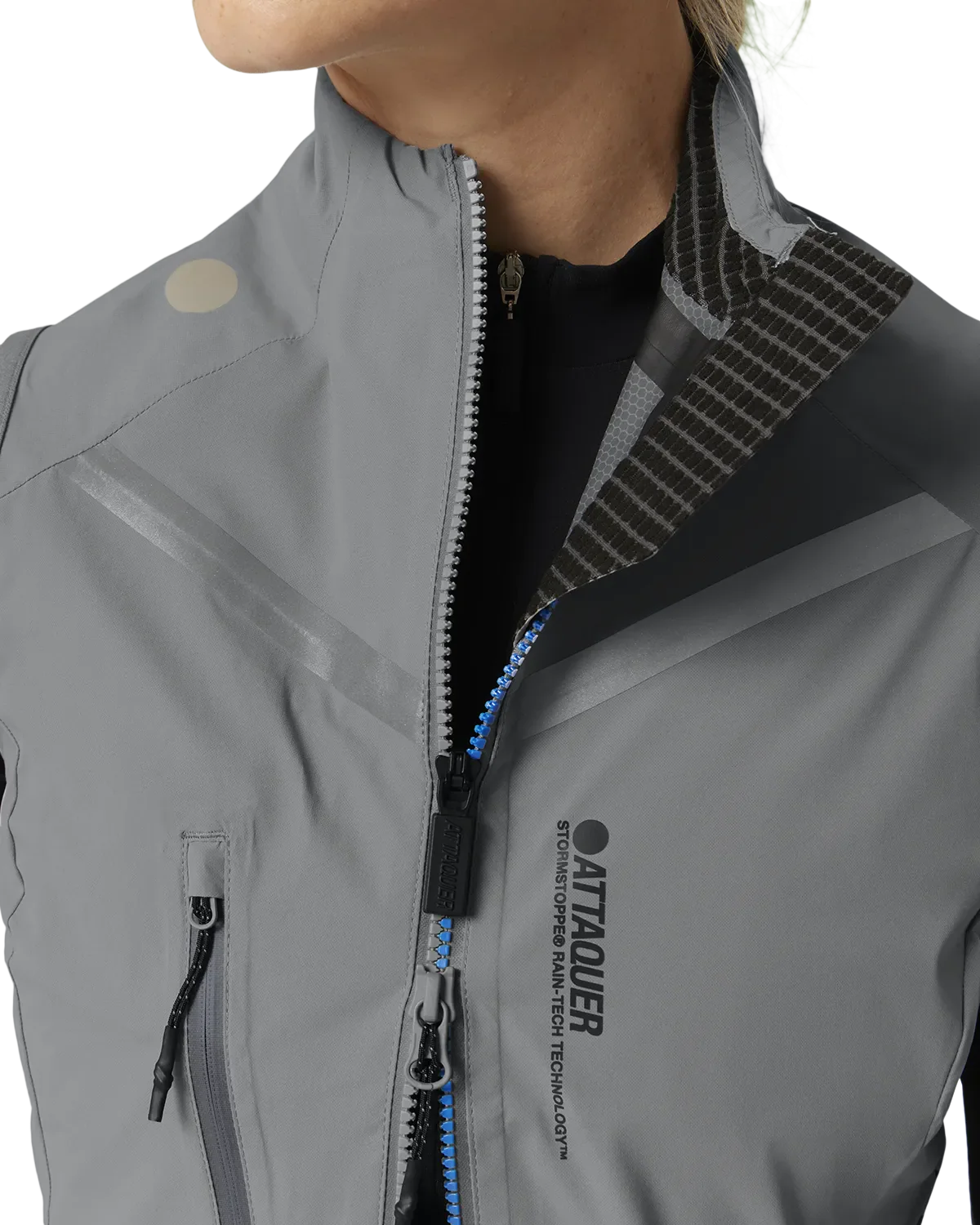 Womens Race Rain Gilet Grey - Image 4