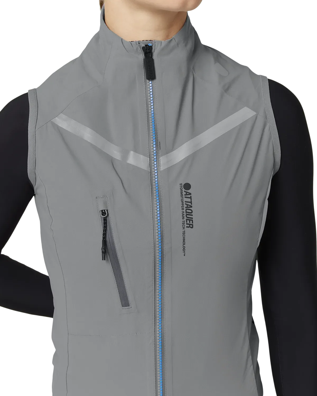 Womens Race Rain Gilet Grey - Image 5