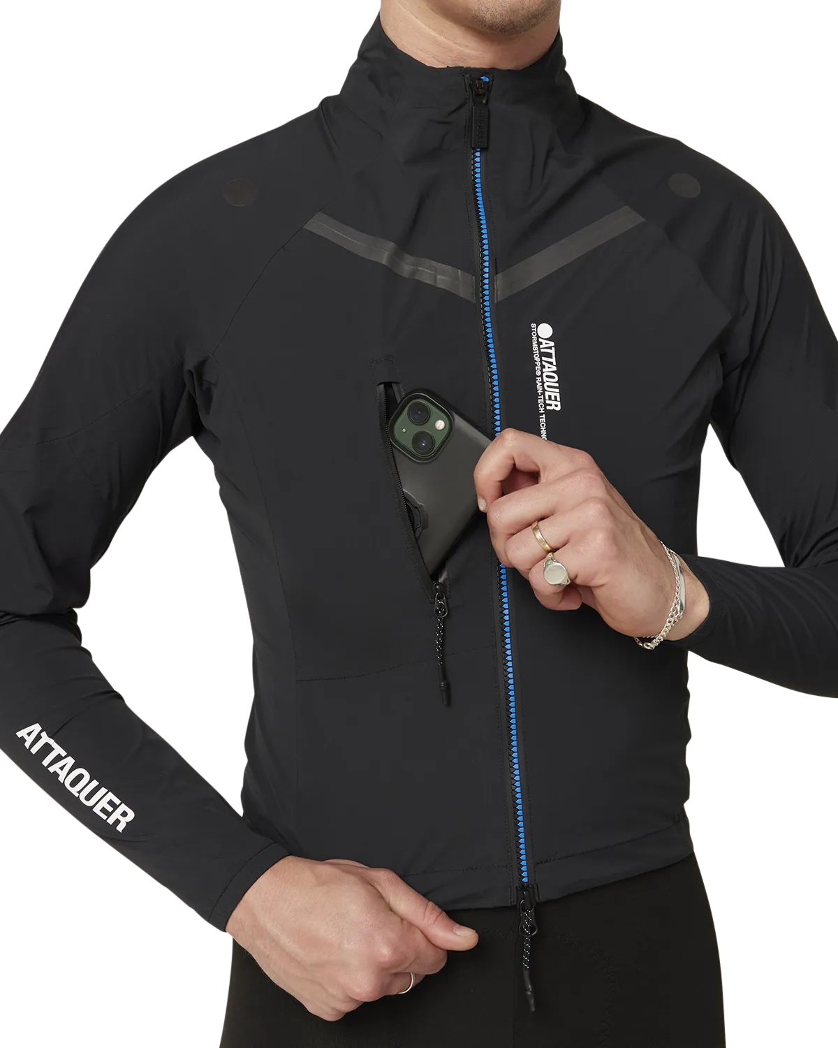 Race Rain Jacket Black - Image 4