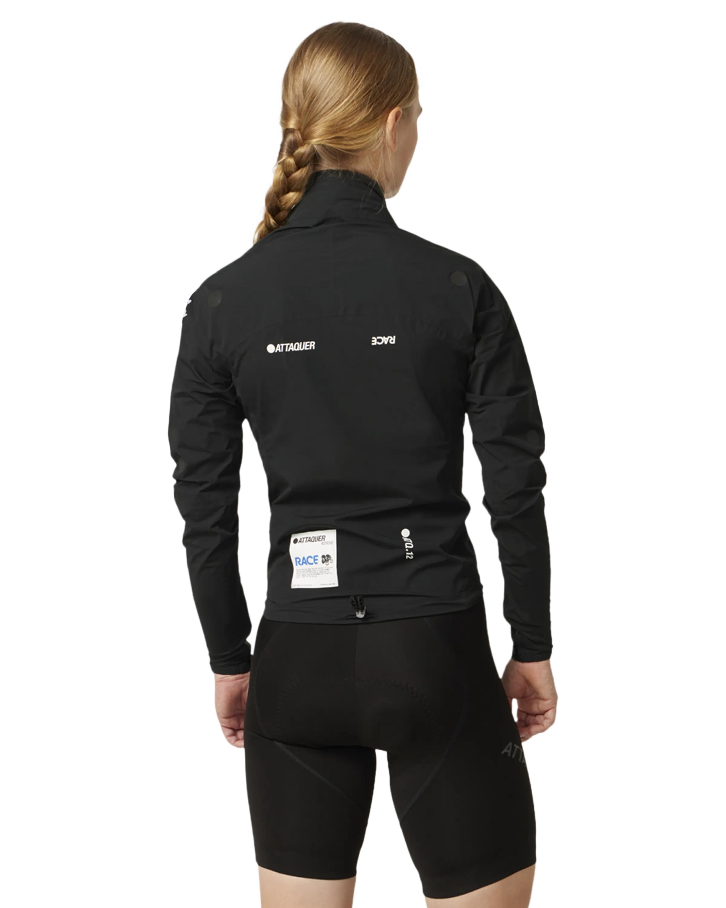 Womens Race Rain Jacket Black - Image 3