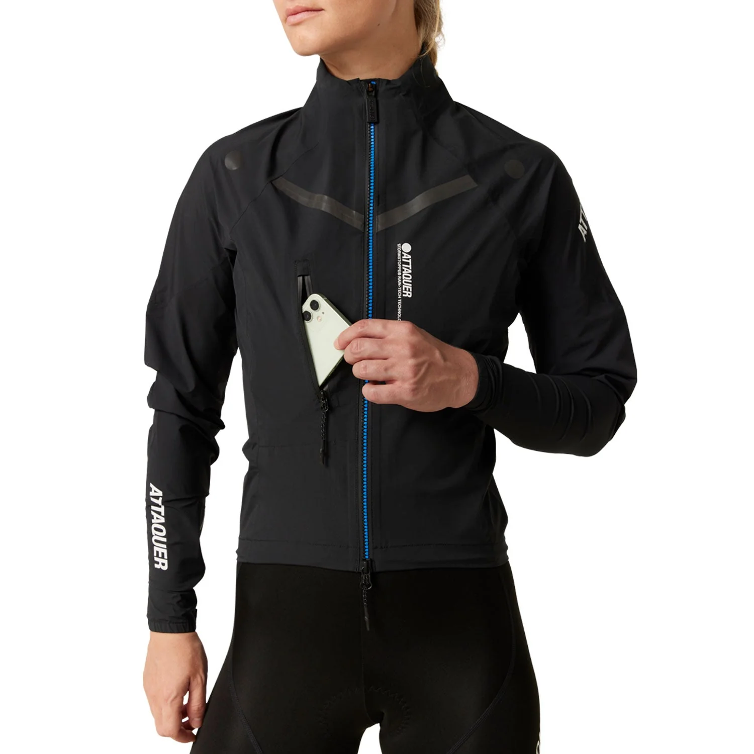 Womens Race Rain Jacket Black - Image 4