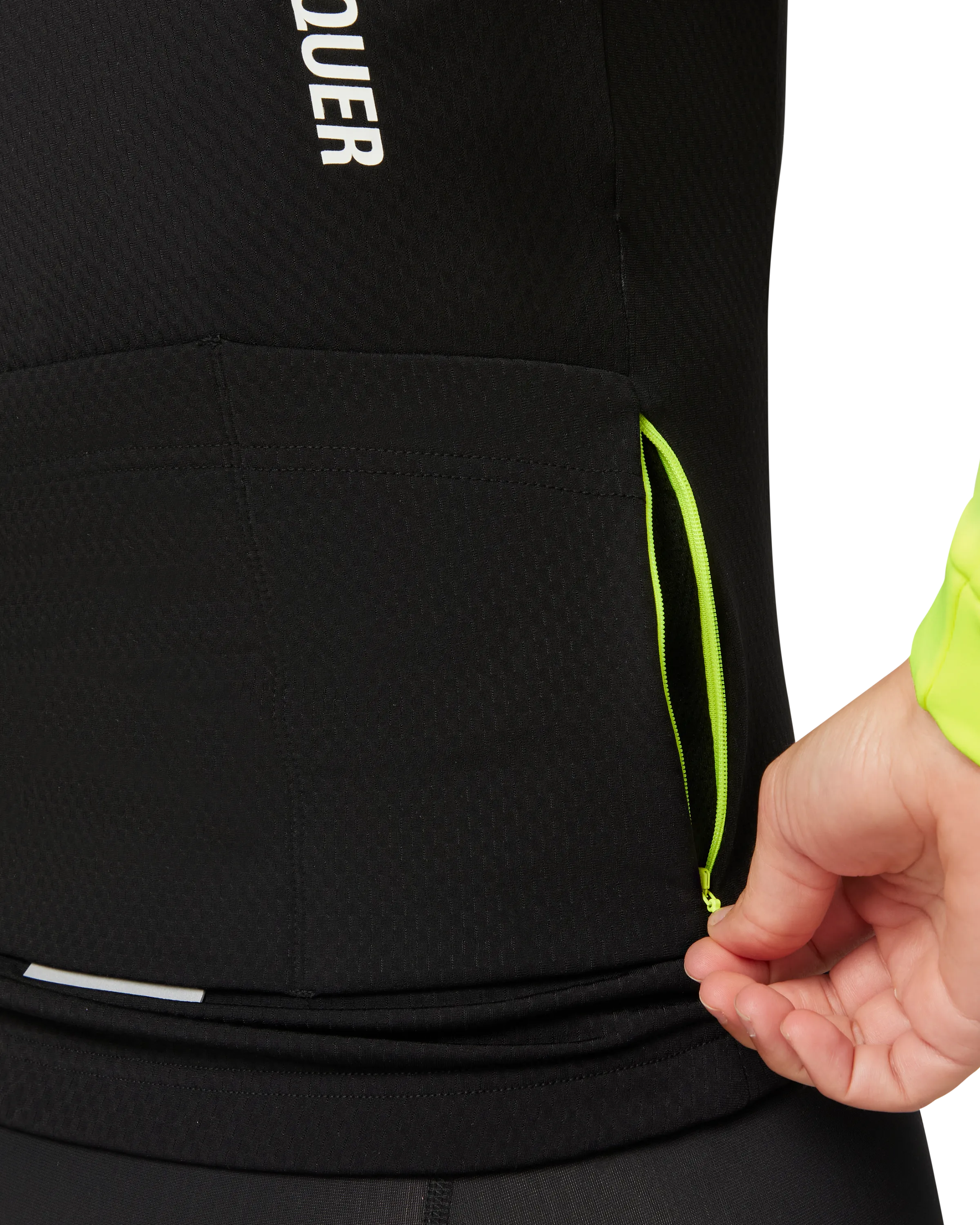Womens All Day Winter Long Sleeved Jersey Black/Acid Lime - Image 6