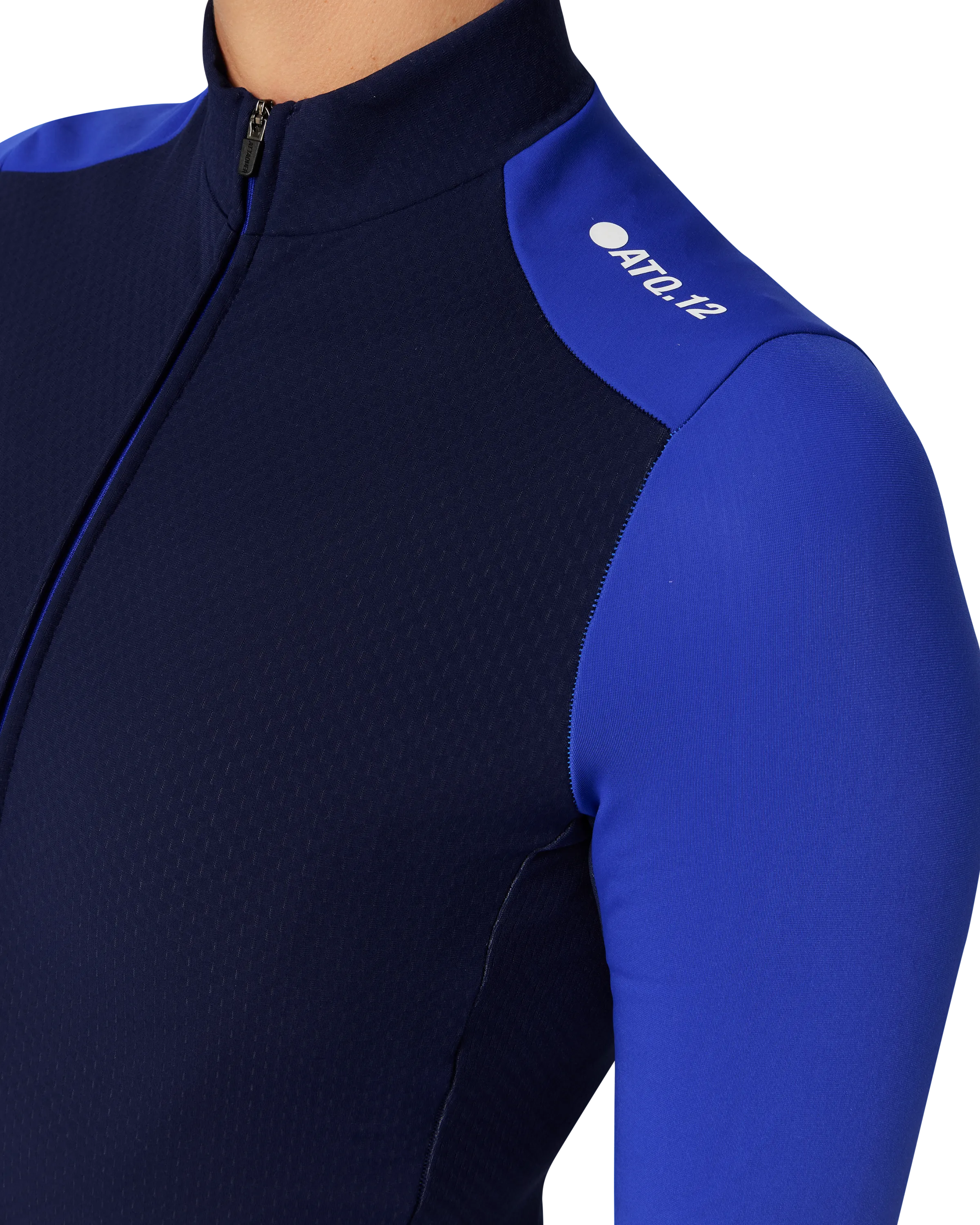 Womens All Day Winter Long Sleeved Jersey Navy/Fluro - Image 6