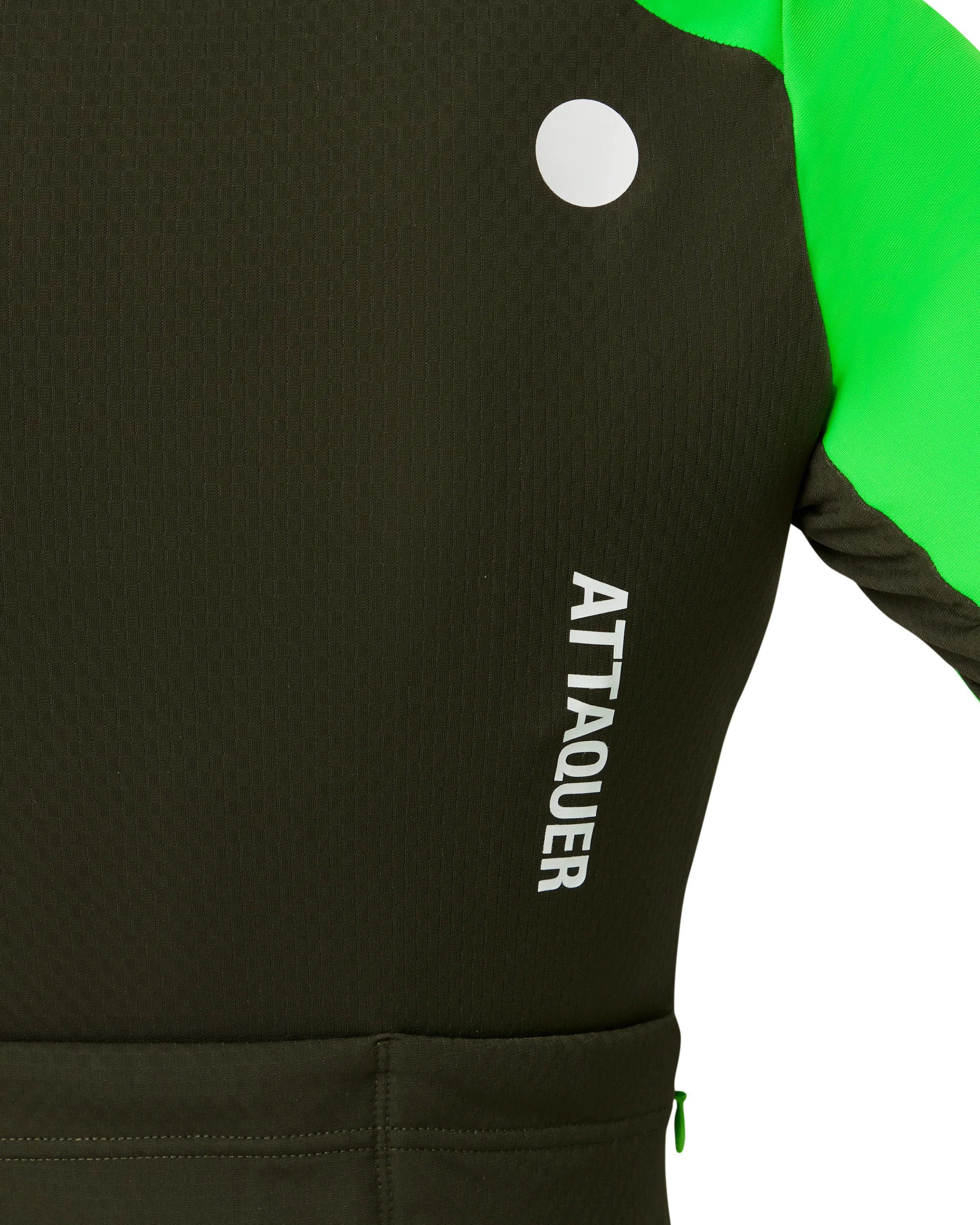 Womens All Day Winter Long Sleeved Jersey Pine/Fluro Green - Image 4