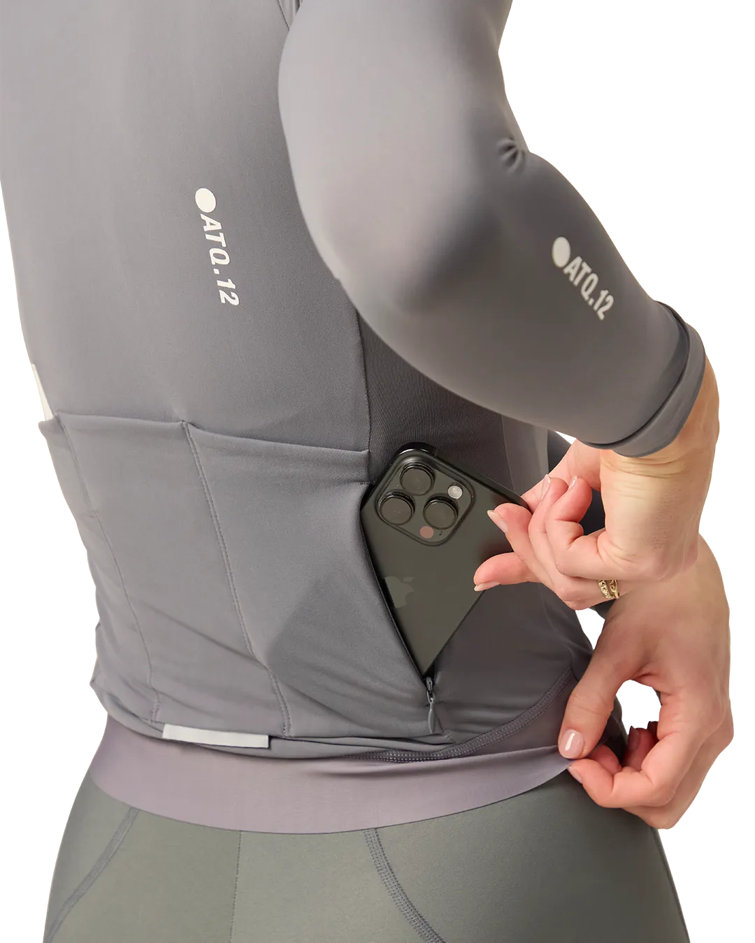 Womens Race Winter Long Sleeved Jersey Anthracite - Image 4