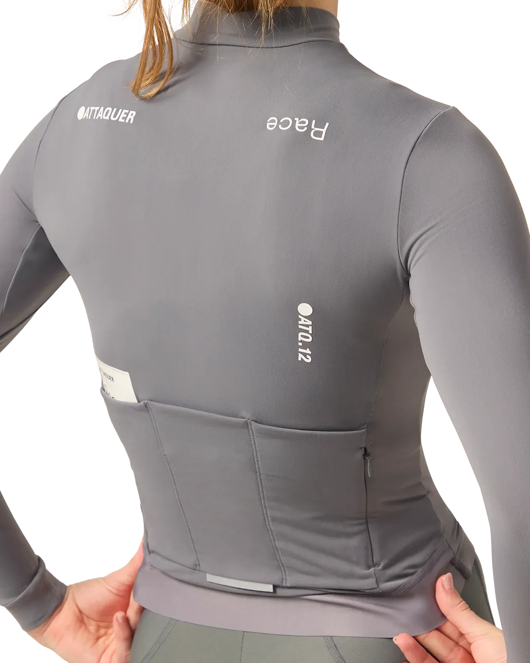 Womens Race Winter Long Sleeved Jersey Anthracite - Image 7