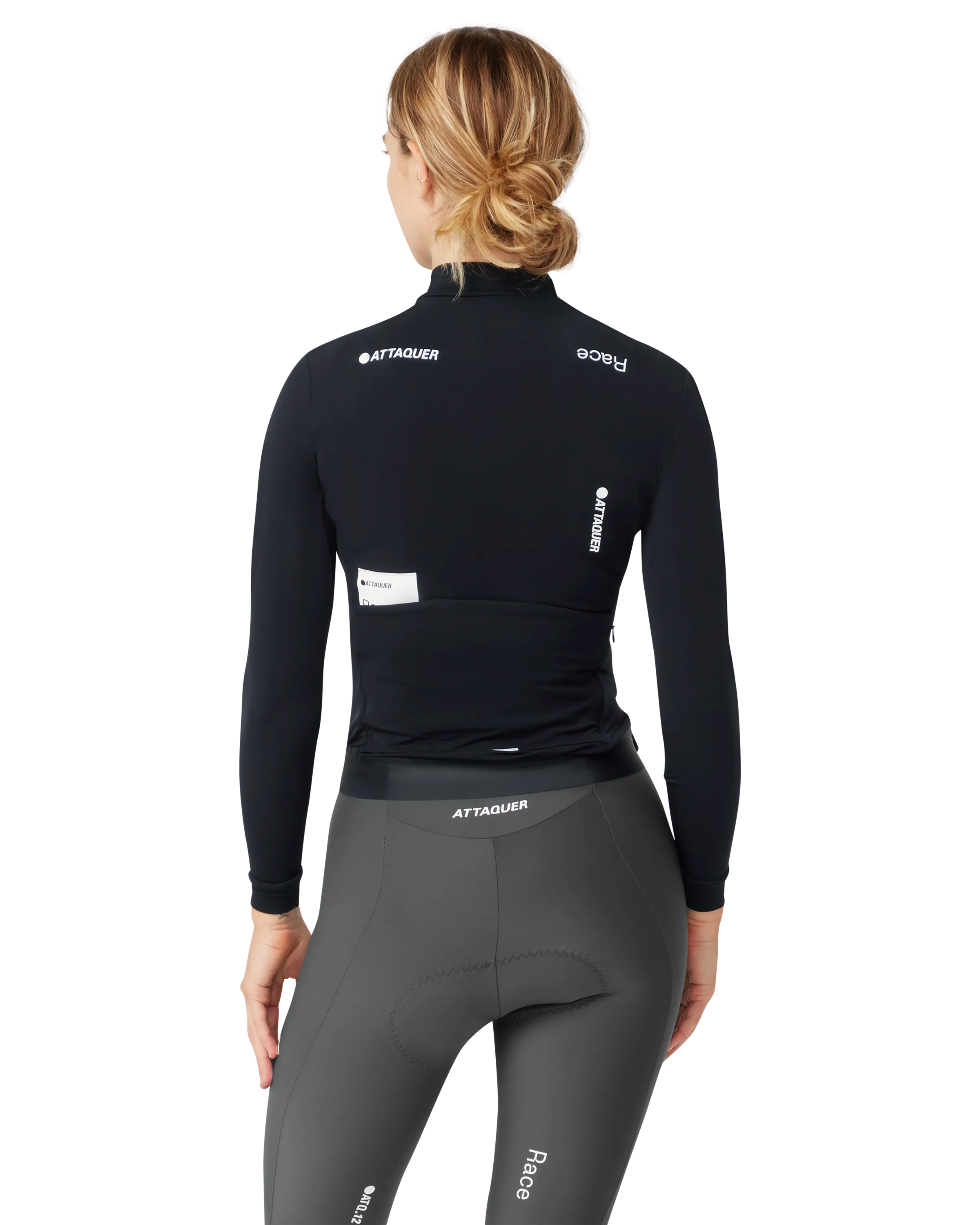 Womens Race Winter Long Sleeved Jersey Black - Image 3