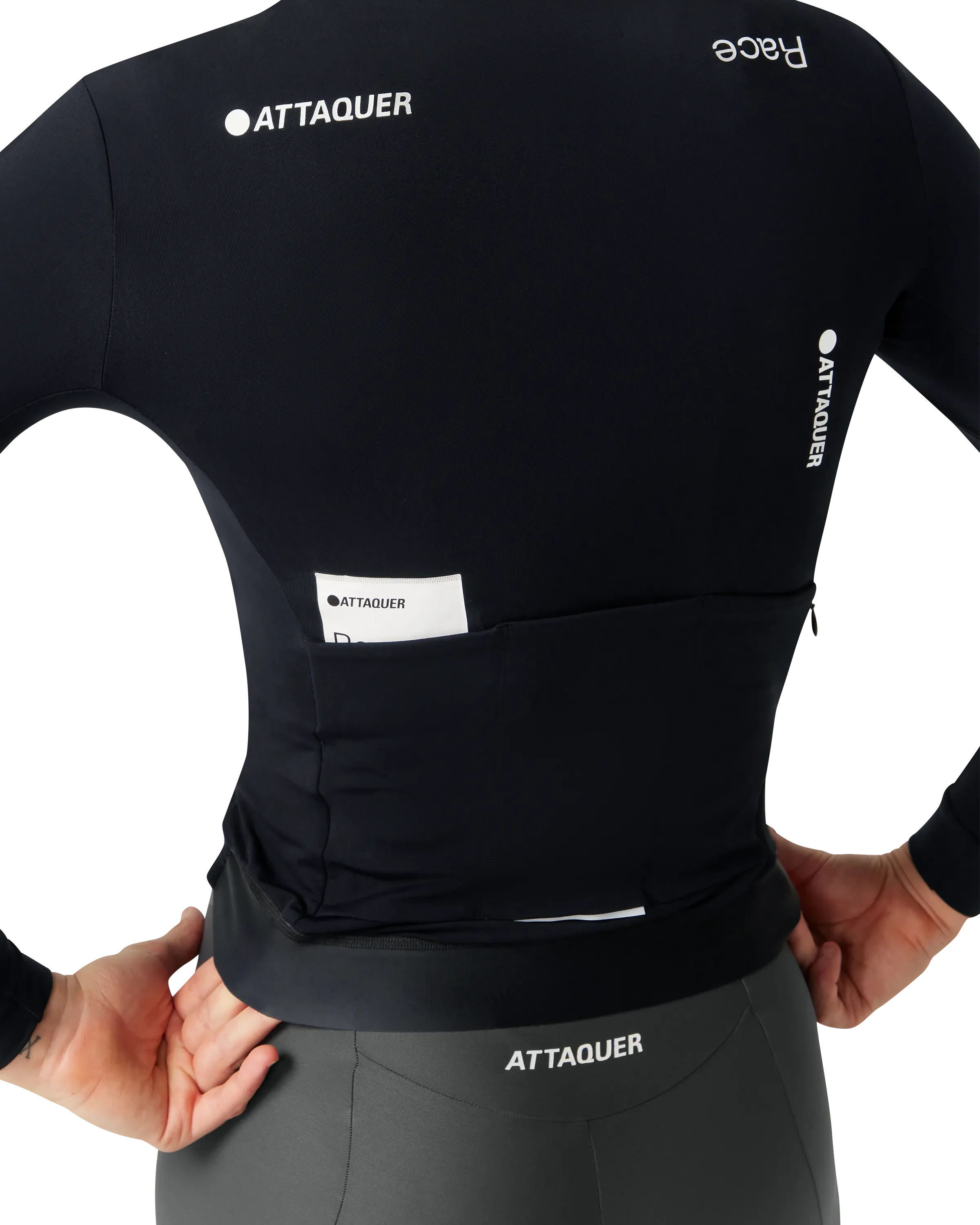 Womens Race Winter Long Sleeved Jersey Black - Image 7