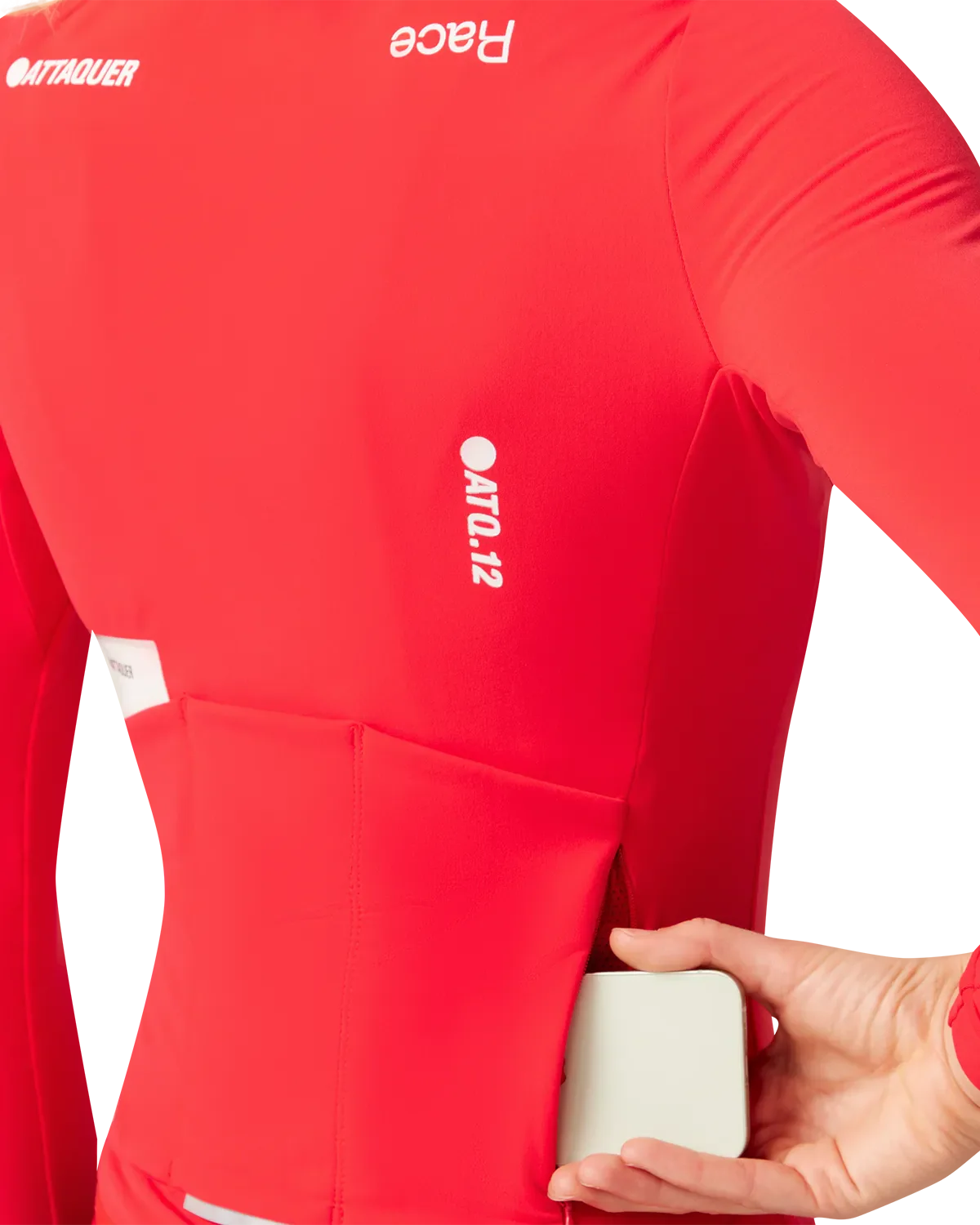 Womens Race Winter Long Sleeved Jersey Red - Image 4