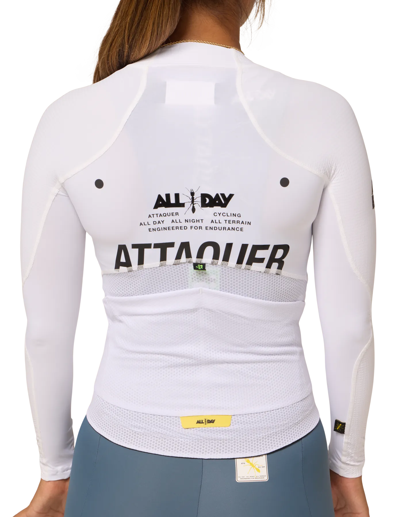 Womens All Day Lightweight Long Sleeved Jersey White - Image 7
