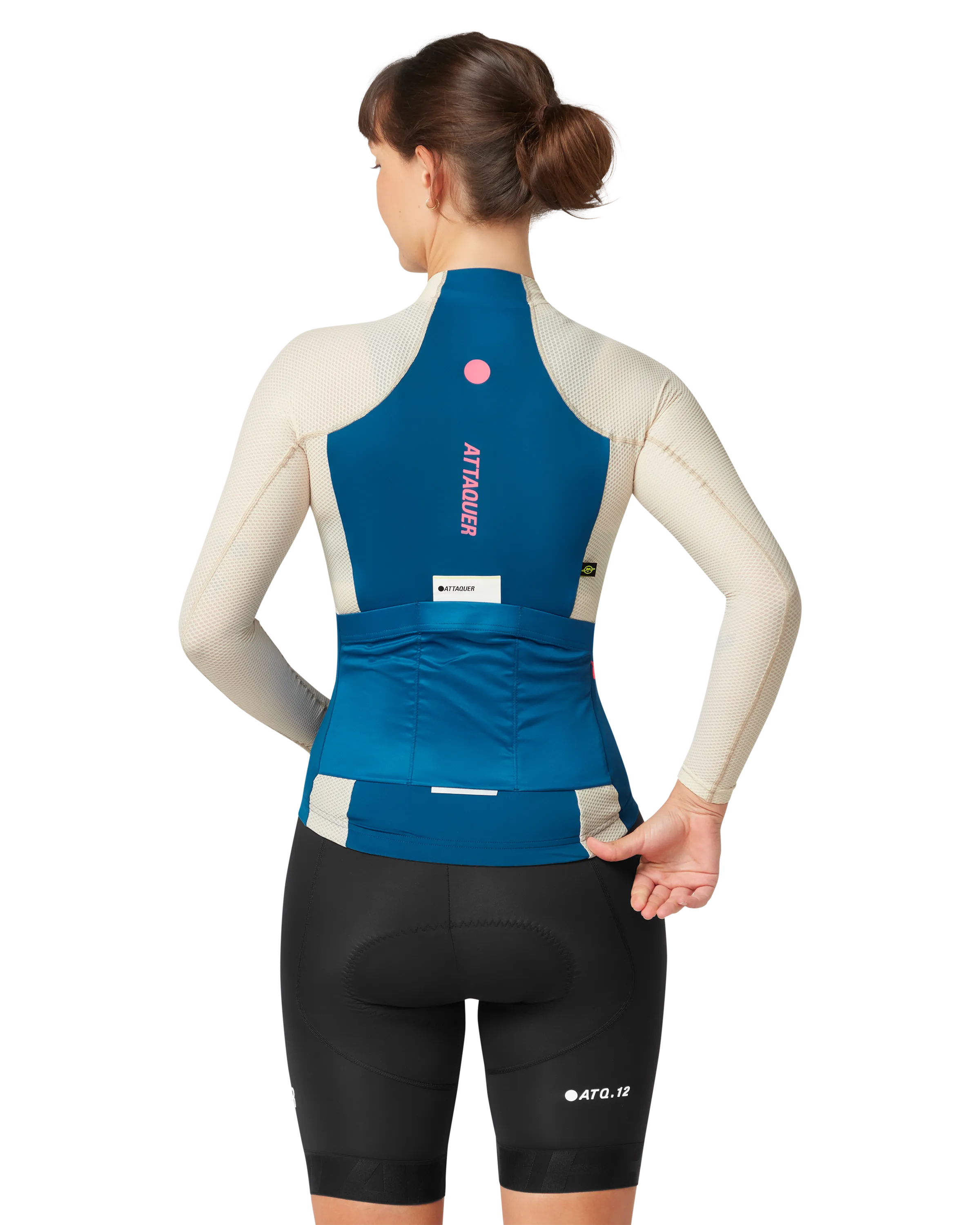Womens All Day Summer Long Sleeve Jersey Blue/Eggshell - Image 3