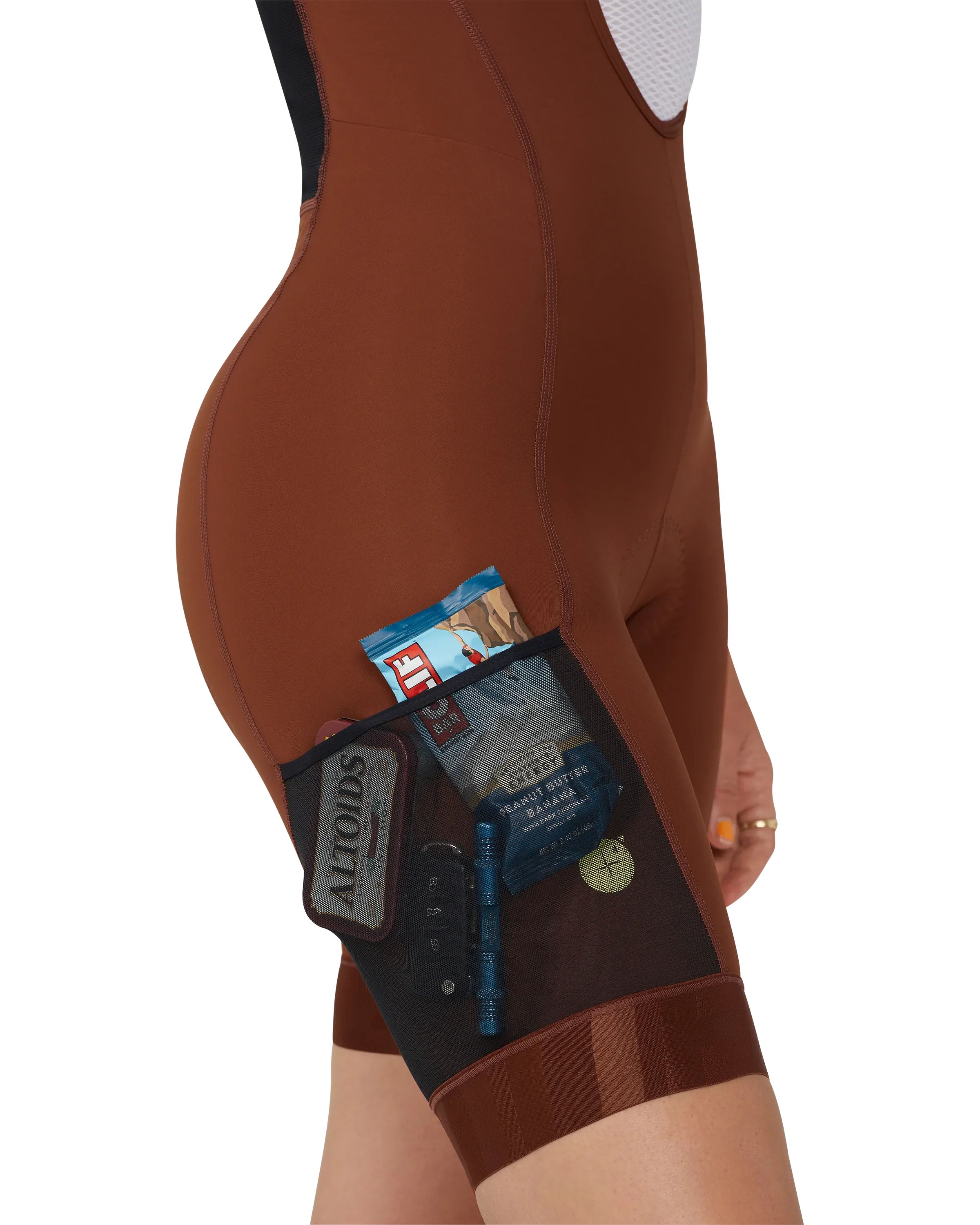 Womens Cargo Bib Burnt Orange - Image 5
