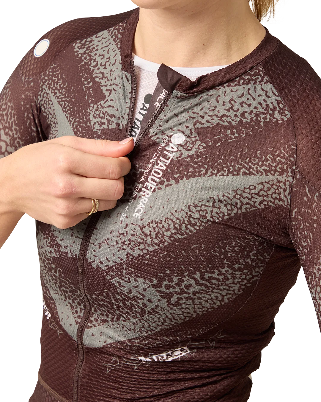 Womens Race Jersey Brown - Image 6